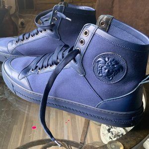 Versace Medusa Triple Navy High Top Sneakers